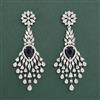 American Diamond Classic Earring with Rhodium Plating