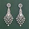 American Diamond Classic Earring with Rhodium Plating