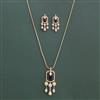 American Diamond Classic Pendant Set with 2 Tone Plating
