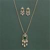 American Diamond Classic Pendant Set with 2 Tone Plating