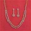 American Diamond Classic Necklace with 2 Tone Plating
