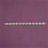 American Diamond Classic Bracelet With Mehndi Plating 2 Tone Plating Rhodium Plating