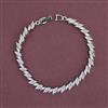 American Diamond Classic Bracelet With Rhodium Plating