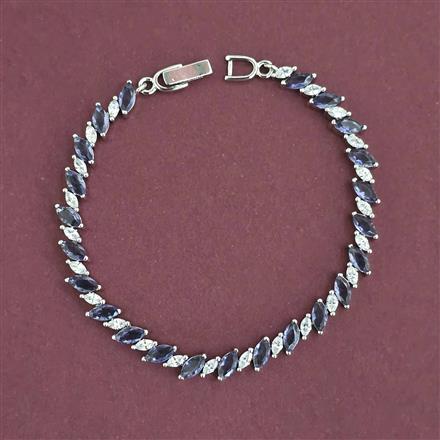 American Diamond Classic Bracelet With Rhodium Plating