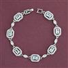American Diamond Classic Bracelet With Mehndi Plating 2 Tone Plating Rhodium Plating