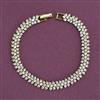 American Diamond Classic Bracelet With Mehndi Plating 2 Tone Plating Rhodium Plating