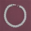 American Diamond Classic Bracelet With Mehndi Plating 2 Tone Plating Rhodium Plating