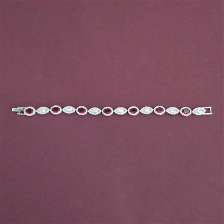 American Diamond Classic Bracelet With Rhodium Plating