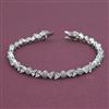American Diamond Classic Bracelet With Mehndi Plating 2 Tone Plating Rhodium Plating