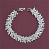 American Diamond Classic Bracelet With Mehndi Plating 2 Tone Plating Rhodium Plating