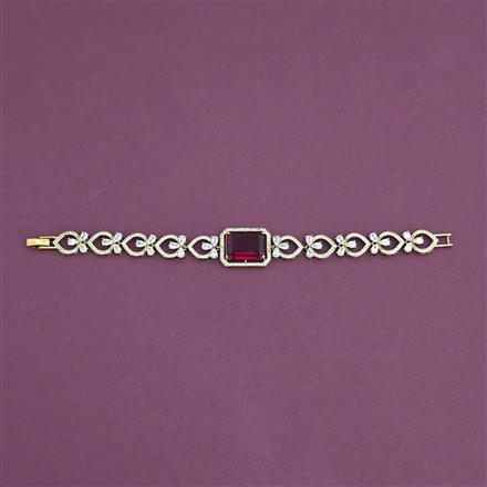 American Diamond Classic Bracelet With Mehndi Plating