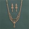 American Diamond Classic Necklace with Rhodium Plating 2 Tone Plating Mehndi Plating
