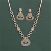 American Diamond Classic Necklace with Rhodium Plating 2 Tone Plating Mehndi Plating