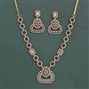 American Diamond Classic Necklace with Rhodium Plating 2 Tone Plating Mehndi Plating