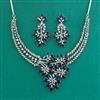 American Diamond Classic Necklace with Rhodium Plating