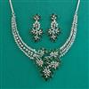 American Diamond Classic Necklace with Rhodium Plating