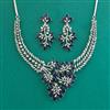American Diamond Classic Necklace with Rhodium Plating