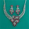 American Diamond Classic Necklace with Rhodium Plating