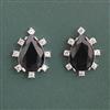 American Diamond Classic Earring with Rhodium Plating