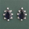 American Diamond Classic Earring with Rhodium Plating