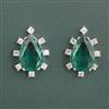 American Diamond Classic Earring with Rhodium Plating