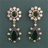 American Diamond Classic Earring with Mehndi Plating