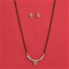 American Diamond Classic Mangalsutra with 2 Tone Plating