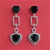 American Diamond Classic Earring with Rhodium Plating