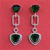 American Diamond Classic Earring with Rhodium Plating