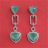 American Diamond Classic Earring with Rhodium Plating