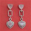 American Diamond Classic Earring with Rhodium Plating