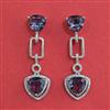 American Diamond Classic Earring with Rhodium Plating