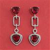 American Diamond Classic Earring with Rhodium Plating