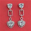 American Diamond Classic Earring with Rhodium Plating