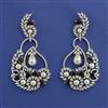 American Diamond Long Earring with Rhodium Plating