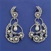 American Diamond Long Earring with Rhodium Plating