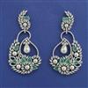 American Diamond Long Earring with Rhodium Plating