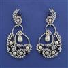 American Diamond Long Earring with Rhodium Plating