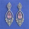 American Diamond Classic Earring with Rhodium Plating