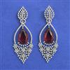 American Diamond Classic Earring with Rhodium Plating