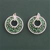 American Diamond Classic Earring with Rhodium Plating