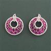 American Diamond Classic Earring with Rhodium Plating