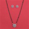 American Diamond Classic Mangalsutra with Rhodium Plating 2 Tone Plating