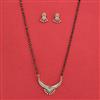 American Diamond Classic Mangalsutra with 2 Tone Plating
