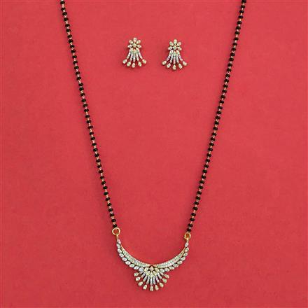 American Diamond Classic Mangalsutra with 2 Tone Plating