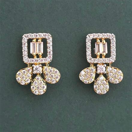 American Diamond Tops with Rhodium Plating 2 Tone Plating