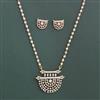 American Diamond Classic Pendant Set with 2 Tone Plating