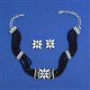 American Diamond Choker Necklace with Rhodium Plating
