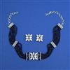 American Diamond Choker Necklace with Rhodium Plating