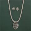 American Diamond Classic Pendant Set with Rhodium Plating 2 Tone Plating